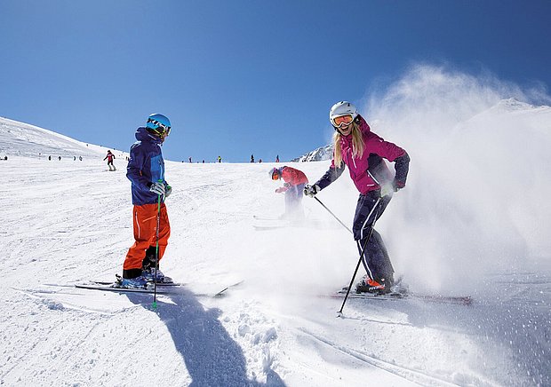Skifahrer in Hintertux