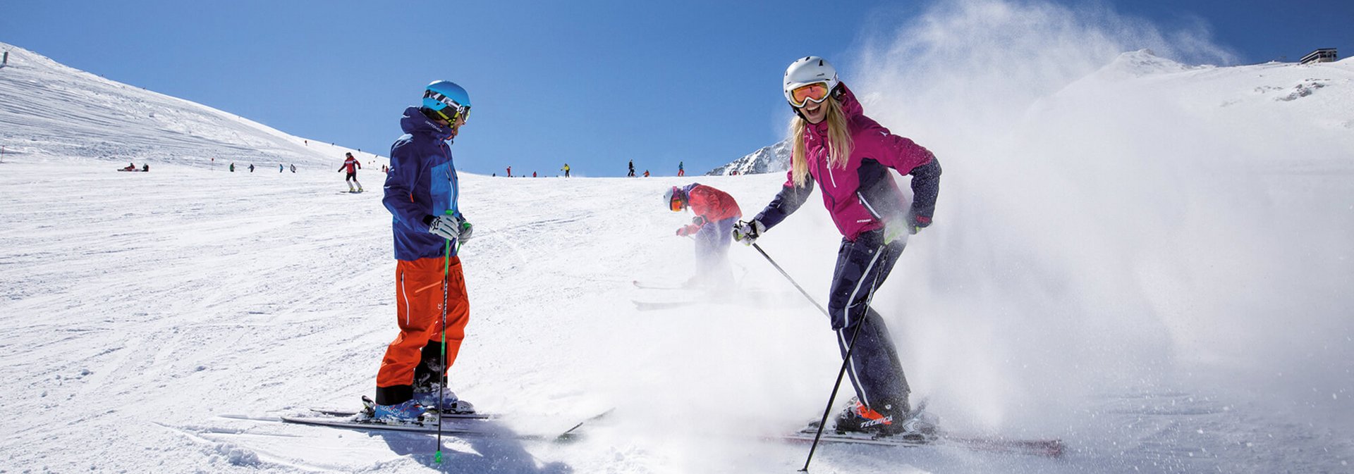 Skifahrer in Hintertux