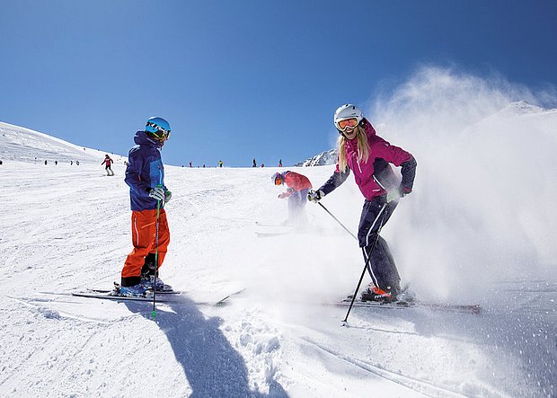 Skifahrer in Hintertux Skifahrer in Hintertux