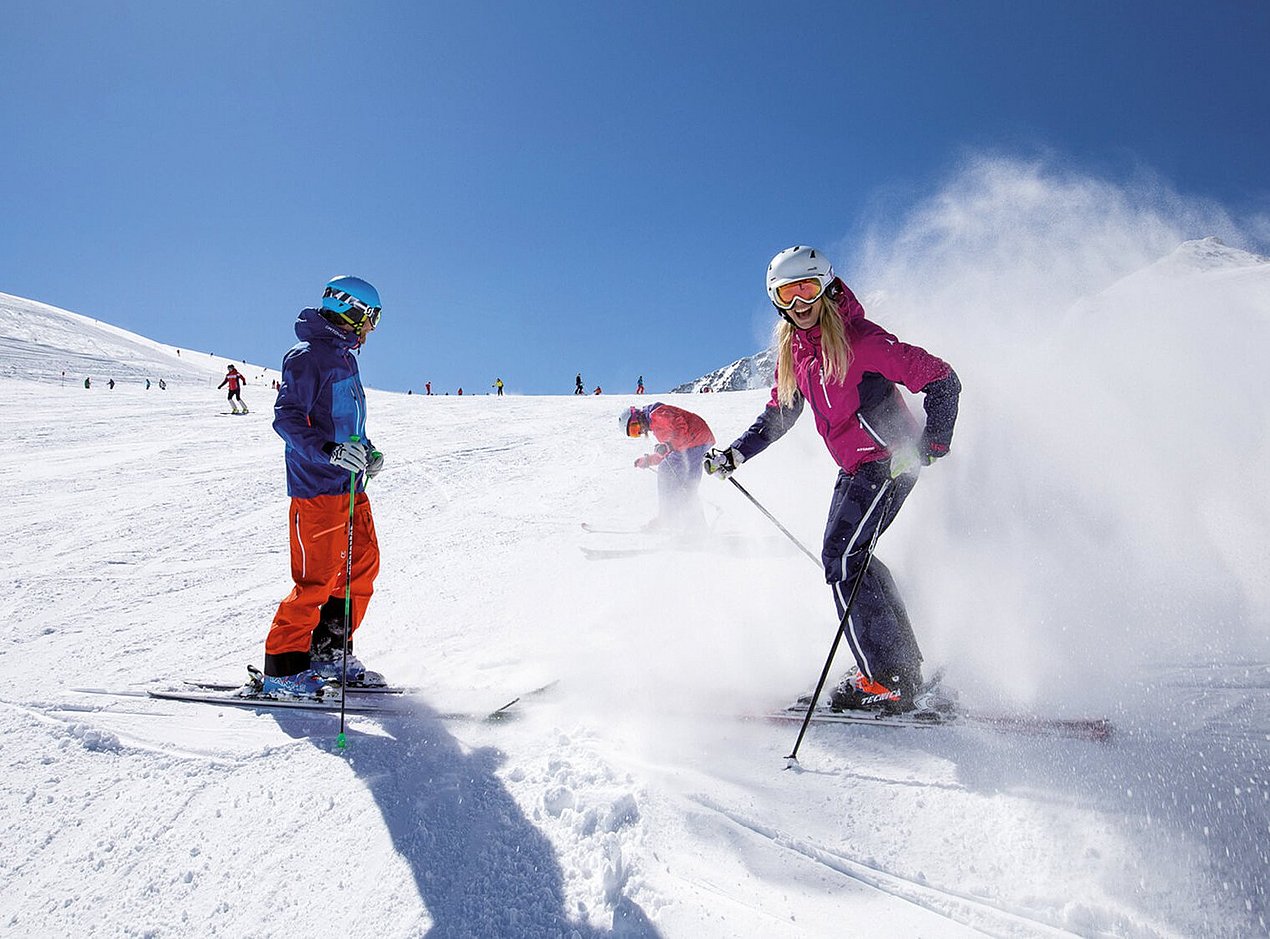 Skifahrer in Hintertux