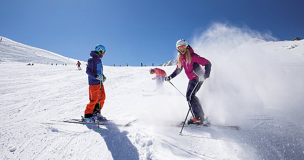 Skifahrer in Hintertux
