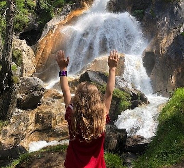Rosa Wasserfall