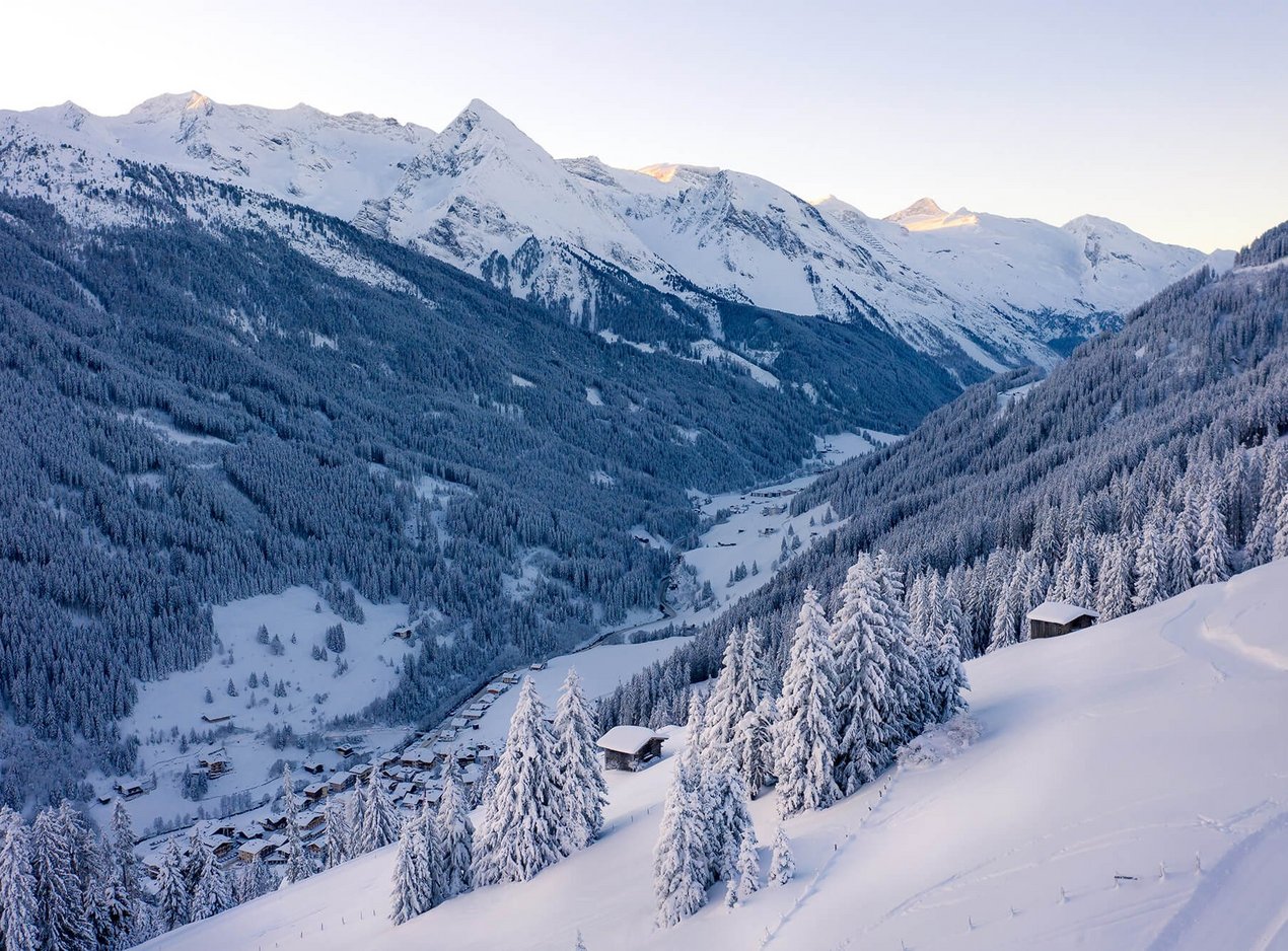 Blick nach Juns im Winter