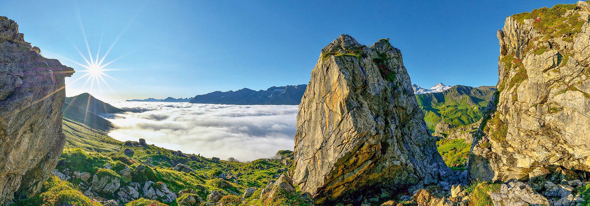 Berggipfel kontrastreich