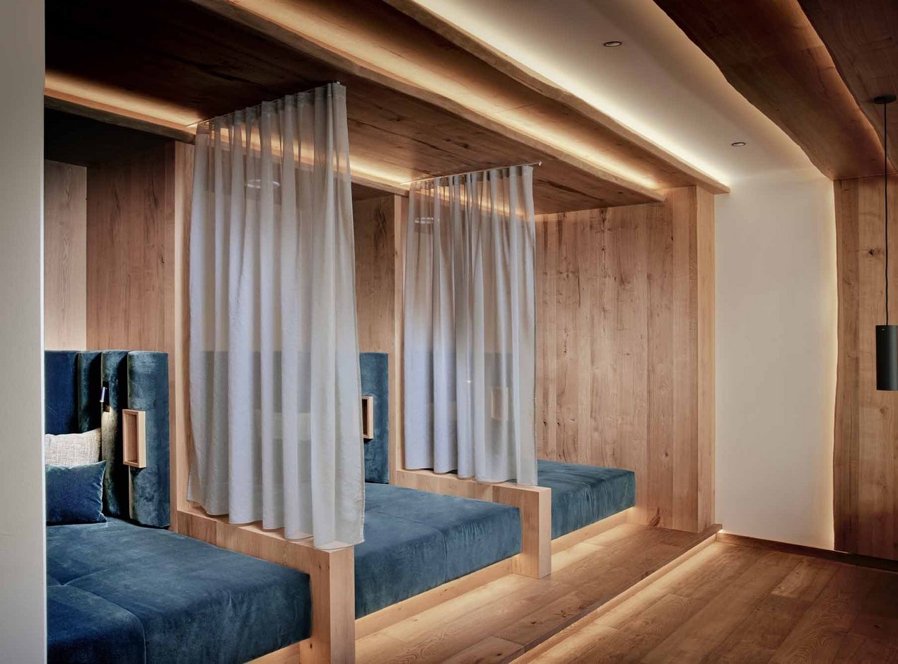 Gemütliche Nischen im Vitalis Spa im Hotel Alpenhof