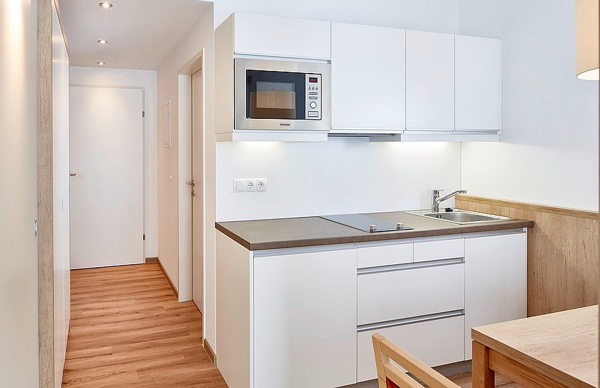 Küchenzeile im Mitarbeiterhaus