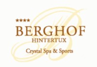 Das Logo des Berghof Hintertux zeigt den Namen in eleganter Schrift, umgeben von geschwungenen Linien.
